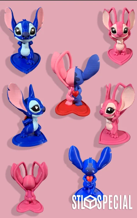 Valentine's Stitch and Angel STL