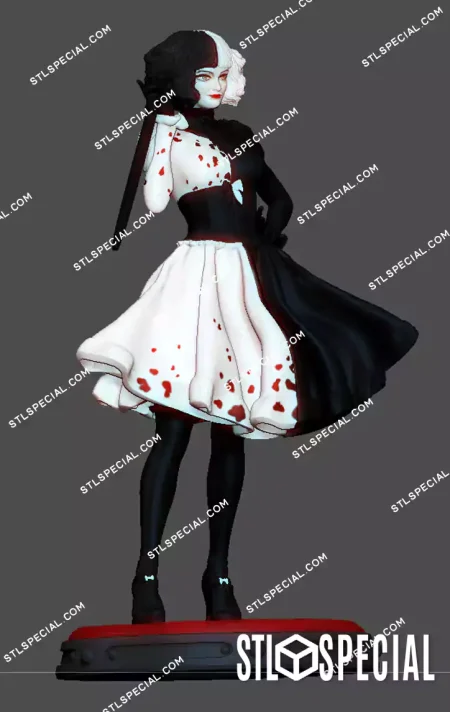 Cruella Emma Stone STL 3D Model