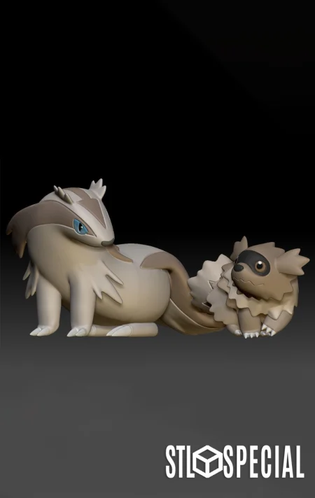 Zigzagoon and Linoone Pokemon STL Bundle
