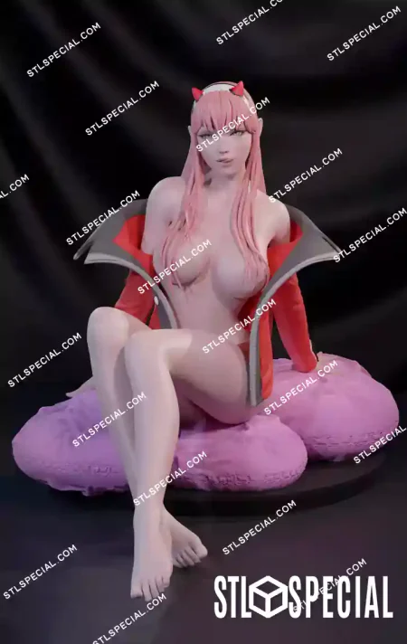 Zero Two (Darling in the Franxx) Anime Statue 3D Print STL File