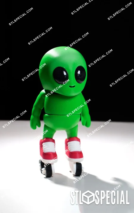 Flexi Tiny Alien with Skates STL Special and 3MF