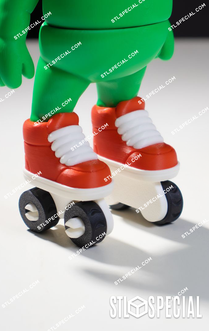 Flexi Tiny Alien with Skates STL Special and 3MF - Image 2