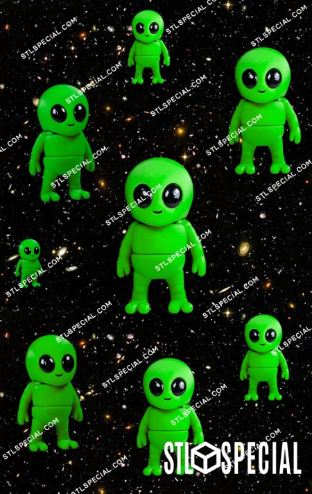 Flexi Tiny Alien STL Special and 3MF