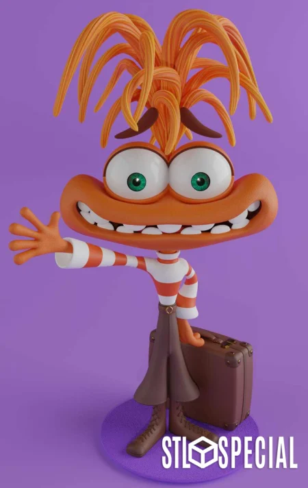 Inside Out 2 Anxiety Flexi Toy 3D Print STL Files – Bring the New Emotion of Anxiety to Life in a Playable Form