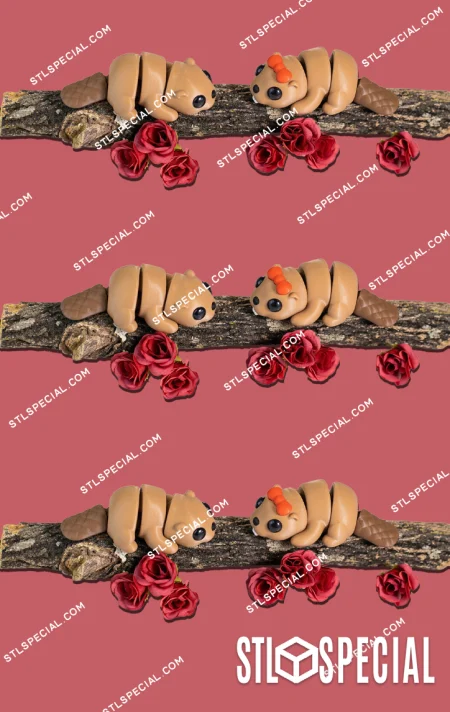 Flexi Baby Beaver STL Special and 3MF