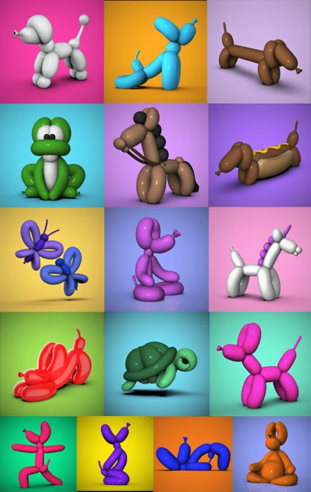Balloon Animals STL Pack 
