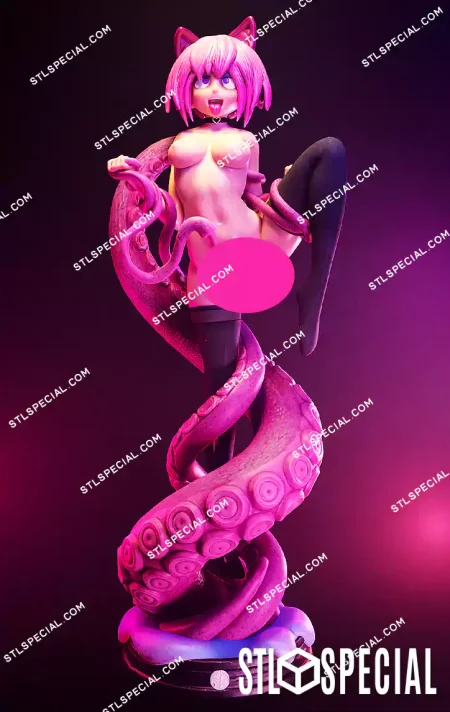 Futanari Tentacles NSFW STL 3D Model