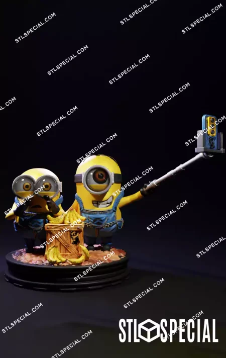 Minions Diorama STL File 3D Model