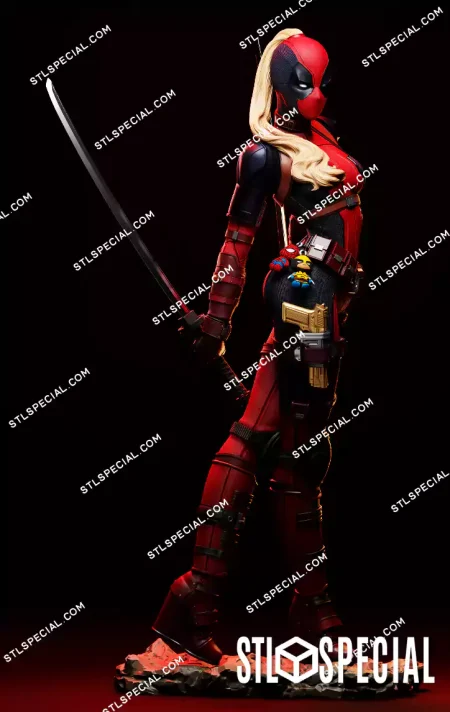Lady Deadpool STL 3D Model