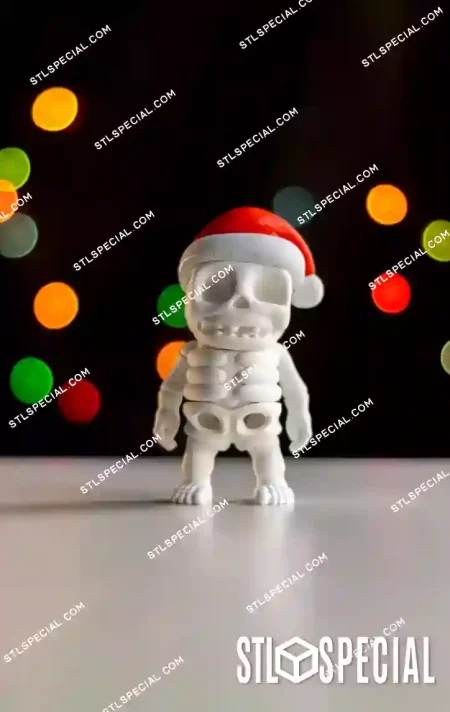 Flexi Santa Hat Skeleton STL 3D Model
