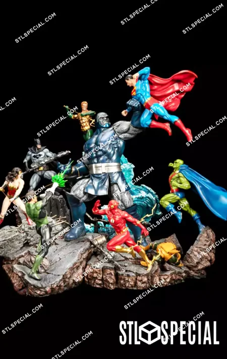 Justice League vs Darkseid Diorama STL
