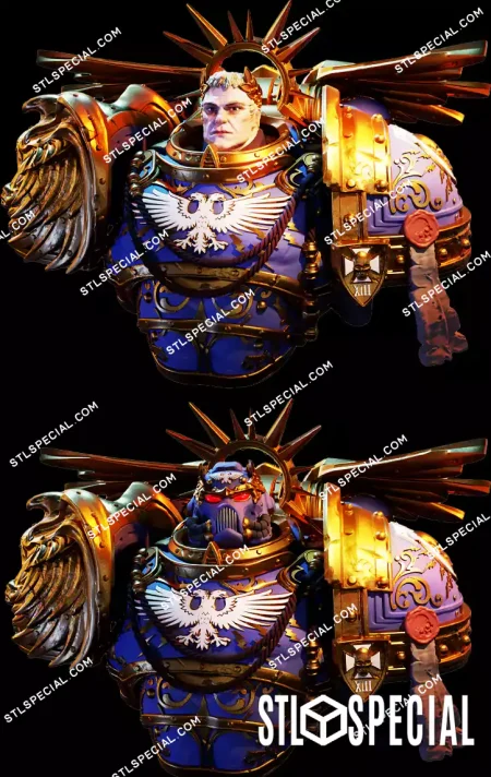 Roboute Guilliman Bust STL 3D Model