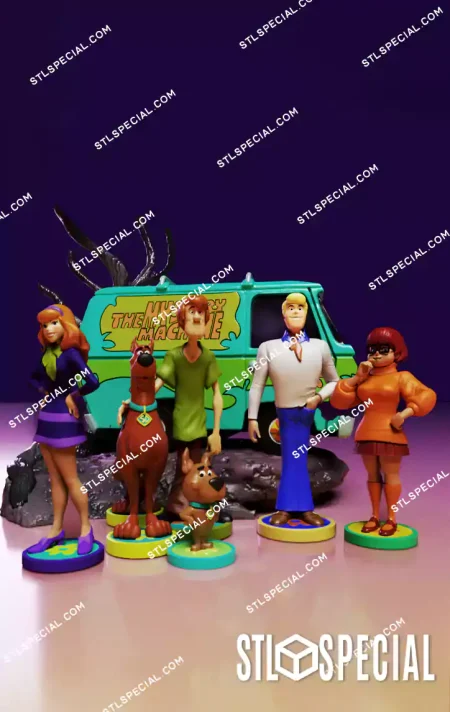 Scooby Doo Gang STL 3D Model