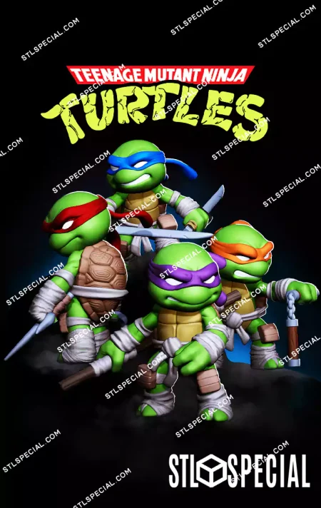 Chibi Ninja Turtle STL 3D Model