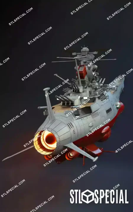 Space Battleship Yamato 3D Print STL Files