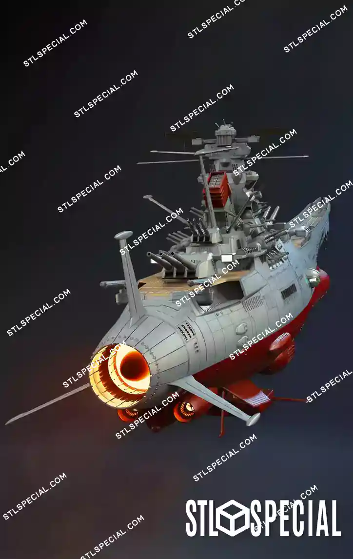 Space Battleship Yamato 3D Print STL Files