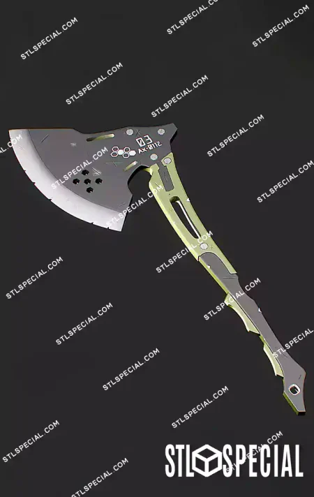 Kaiju No. 8 Axe STL Life Size 6FT Kaiju Killer Axe 3D Print Files
