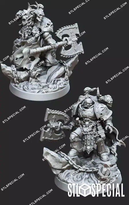 CHAOS LORD Warlord of Ruin STL Model