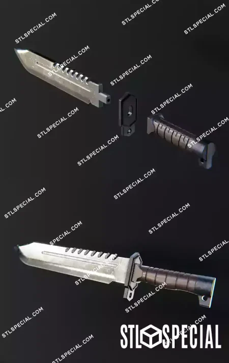 Space Marine 2 Combat Knife STL + 3MF