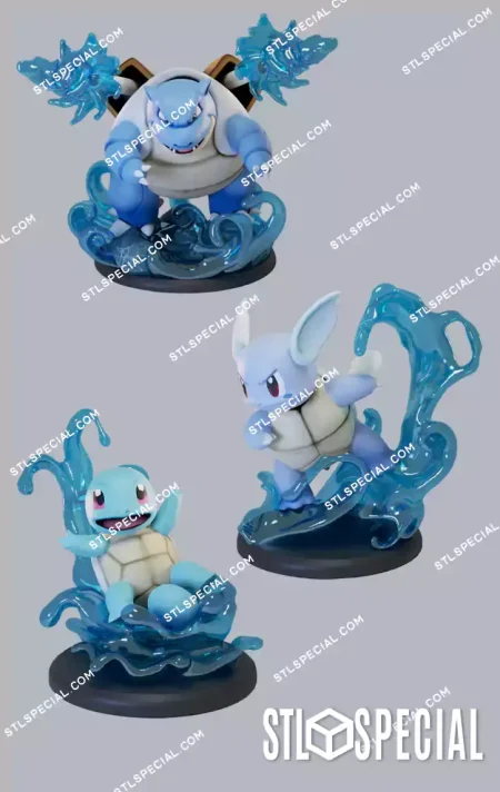 Pokemon Blastoise Pack STL 3D Model