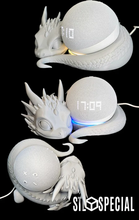 Dragon Companion Echo Holder STL File