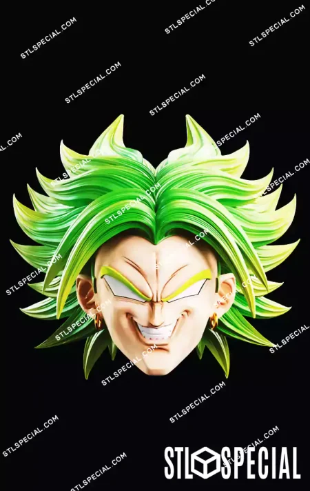 Broly Mask STL 3D Model