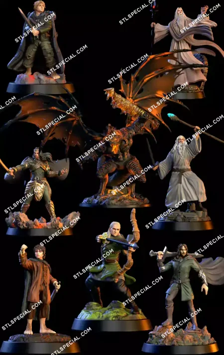 Middle earth Legends Miniature STL 3D Model