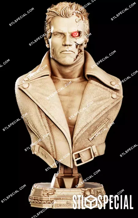 Terminator 1 Portrait Bust STL 3D Model