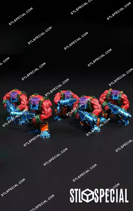 Ork Heavy Shoota Brutes Brutal Boyz Infantry STL Set