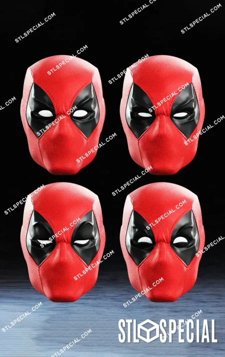 Comic Deadpool Mask STL 3D Model