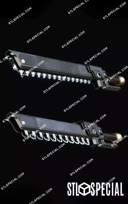 Space Marine Chainsword STL 3D Model