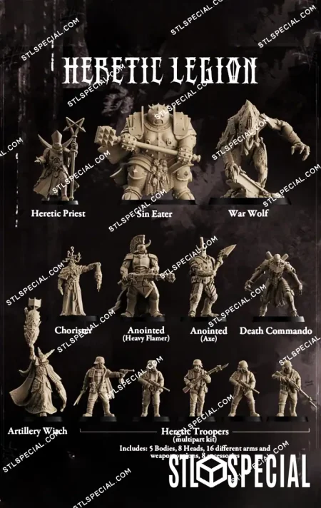 Heretic Legion STL 3D Model Pack