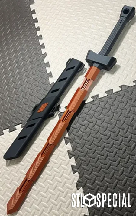 Einziehbares Schwert (Retractable Sword) 3D Print STL Files – Detailed and Functional Model