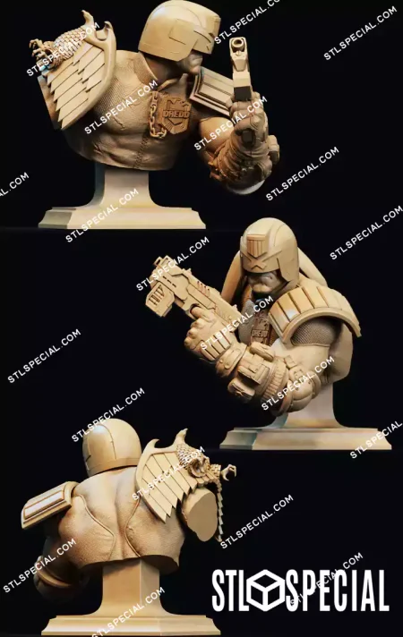 Judge Dredd Bust 3D Printable STL