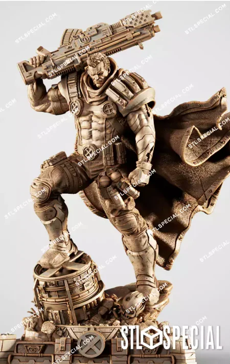 MARVEL Cable Sculpture STL 3D Model