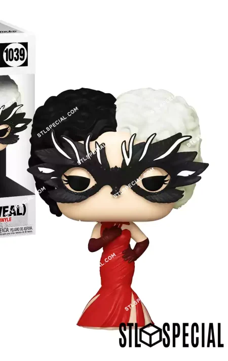 Cruella Funko Red Dress & Mask STL