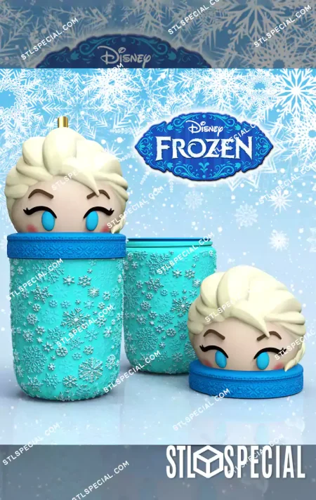 Frozen Elsa Cup STL 3D Model