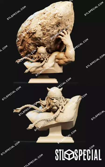 Obelix Bust STL 3D Printable Hero