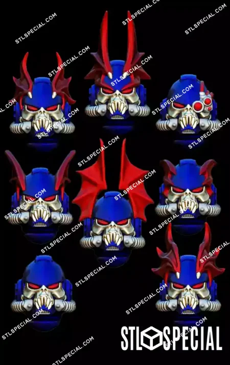 Night Lords Space Marine Helmets STL Pack