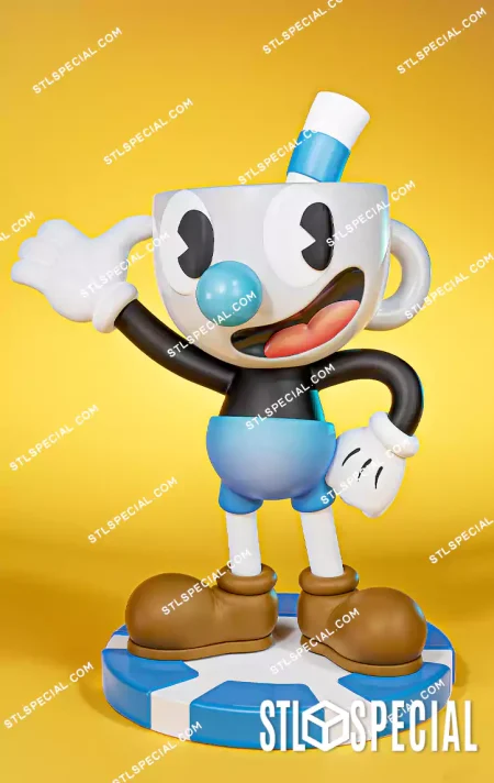 Mugman Cuphead STL 3D Model