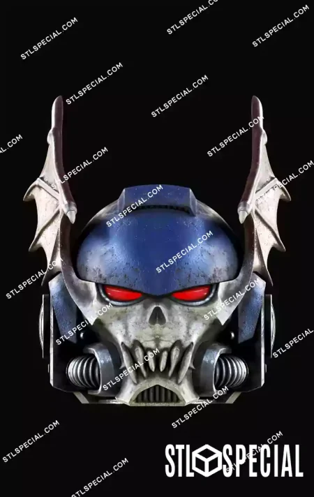 Space Marine 2 Night Lords Helmet STL & 3MF