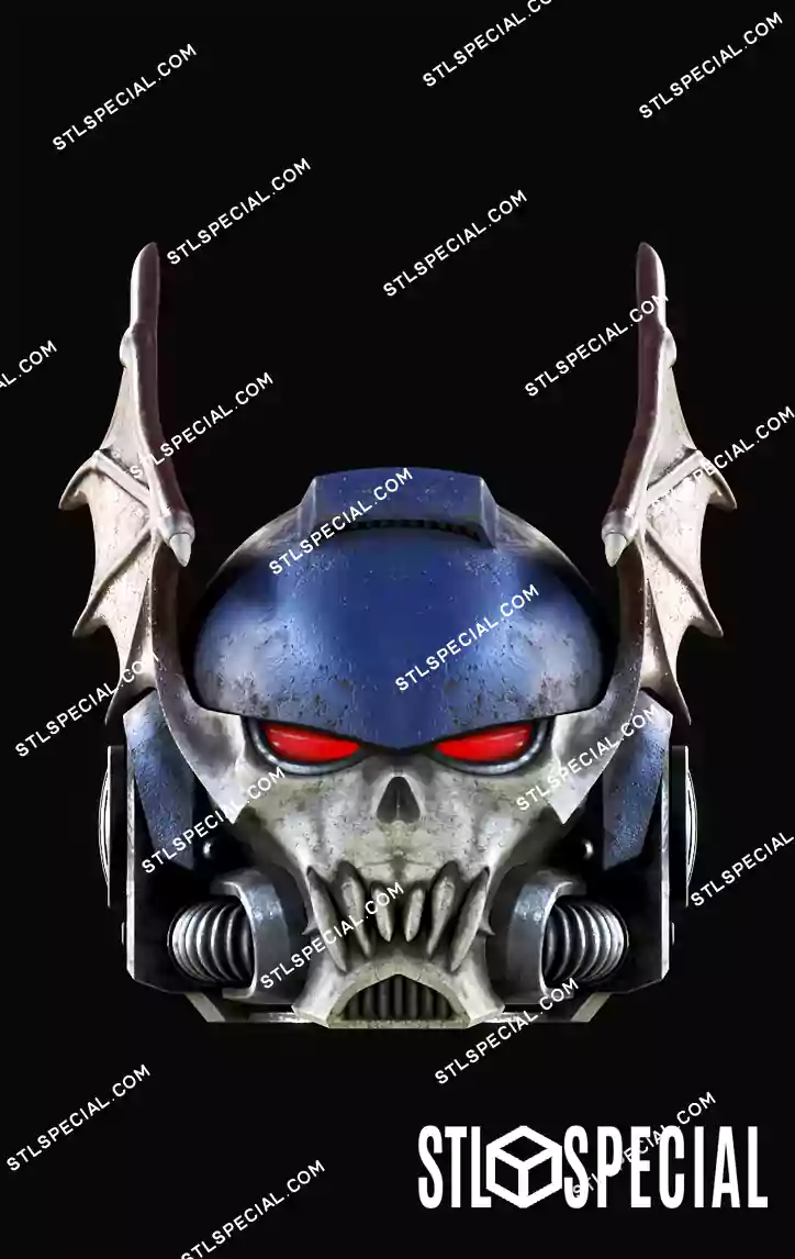 Space Marine 2 Night Lords Helmet STL & 3MF