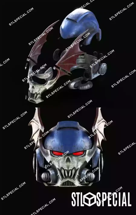Space Marine 2 Night Lords Helmet STL & 3MF