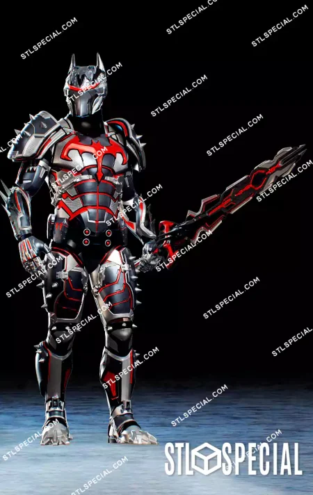 Batman HellBat Armor STL 3D Printable Suit