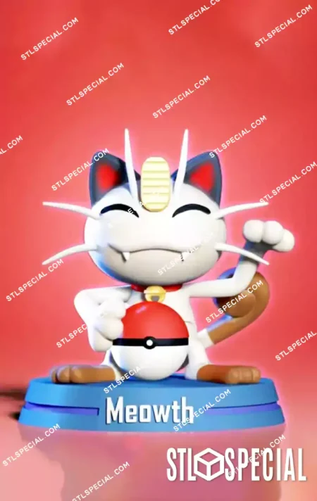 Lucky Meowth STL 3D Model