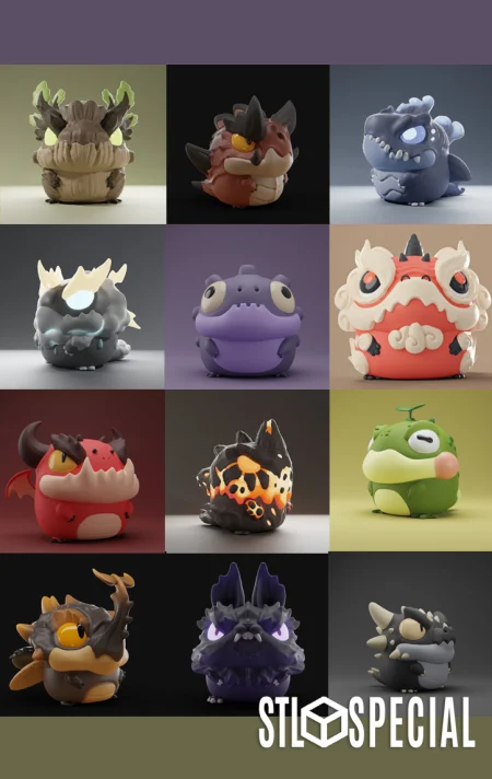 Grumpii Pack STL – Expressive and Adorable Creatures