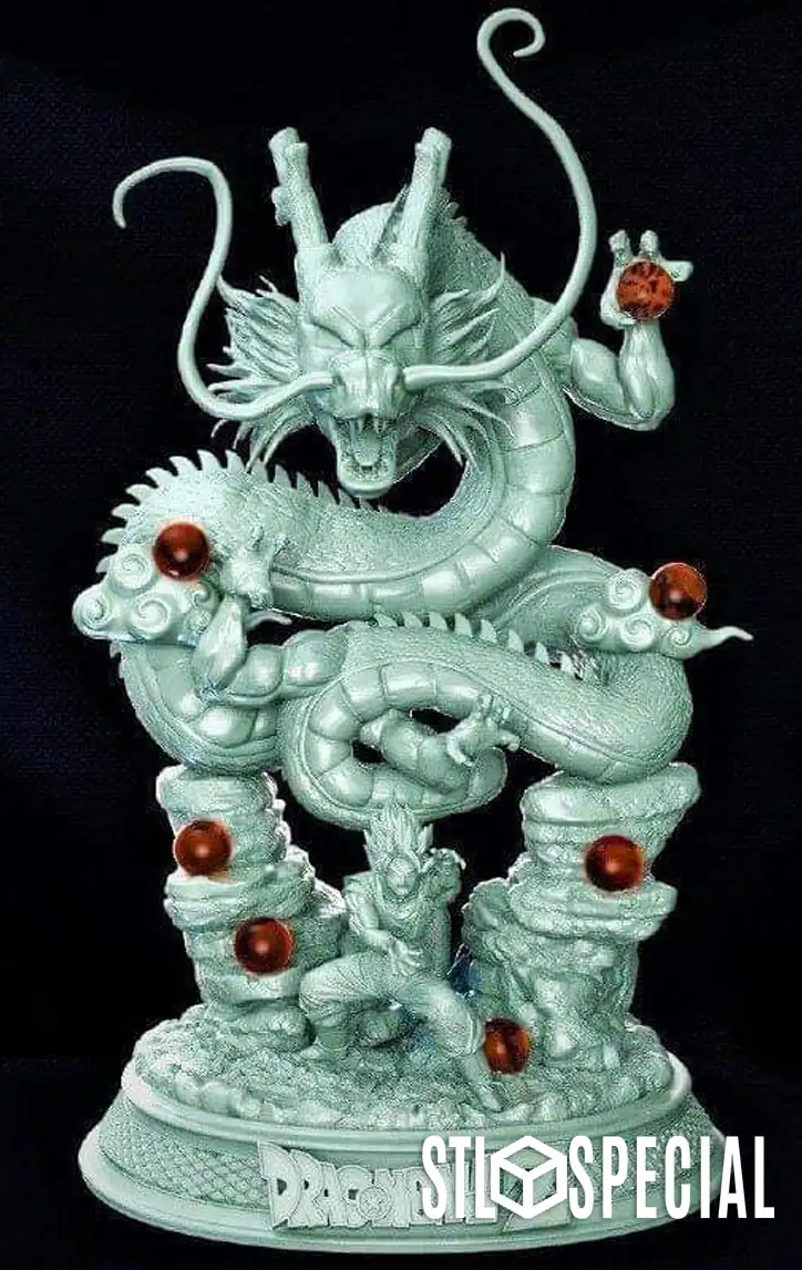 Shenron and Goku 3D Print STL Files – Iconic Dragon Ball Duo