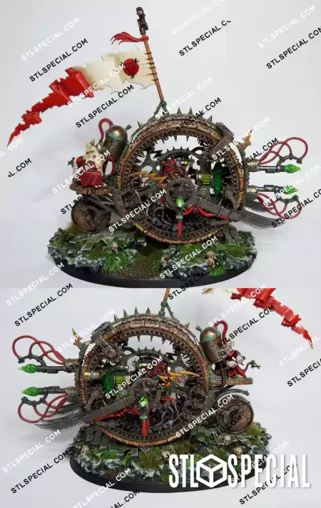 Doomwheel Skaven Warp Lightning War Engine STL Model