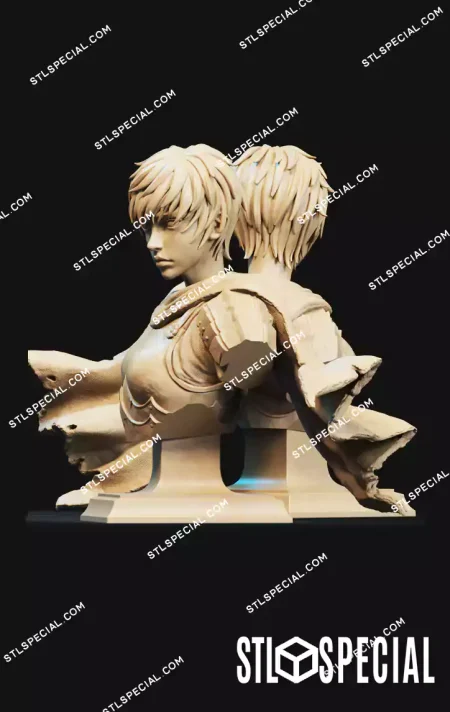 Casca Bust STL 3D Printable Berserk Warrior