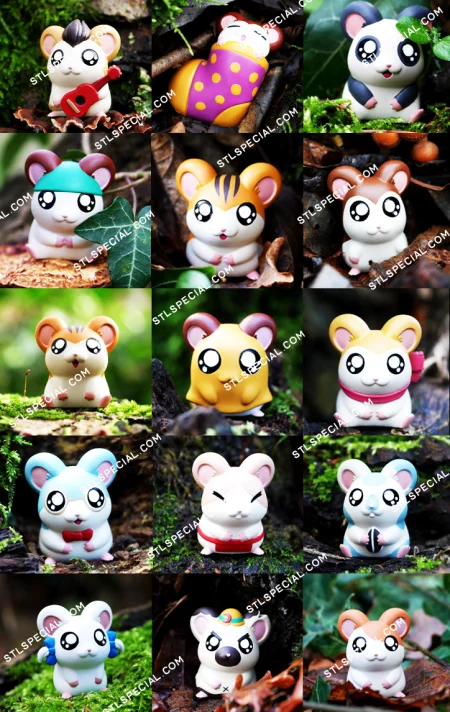 Hamtaro Pack STL Special 3D Model